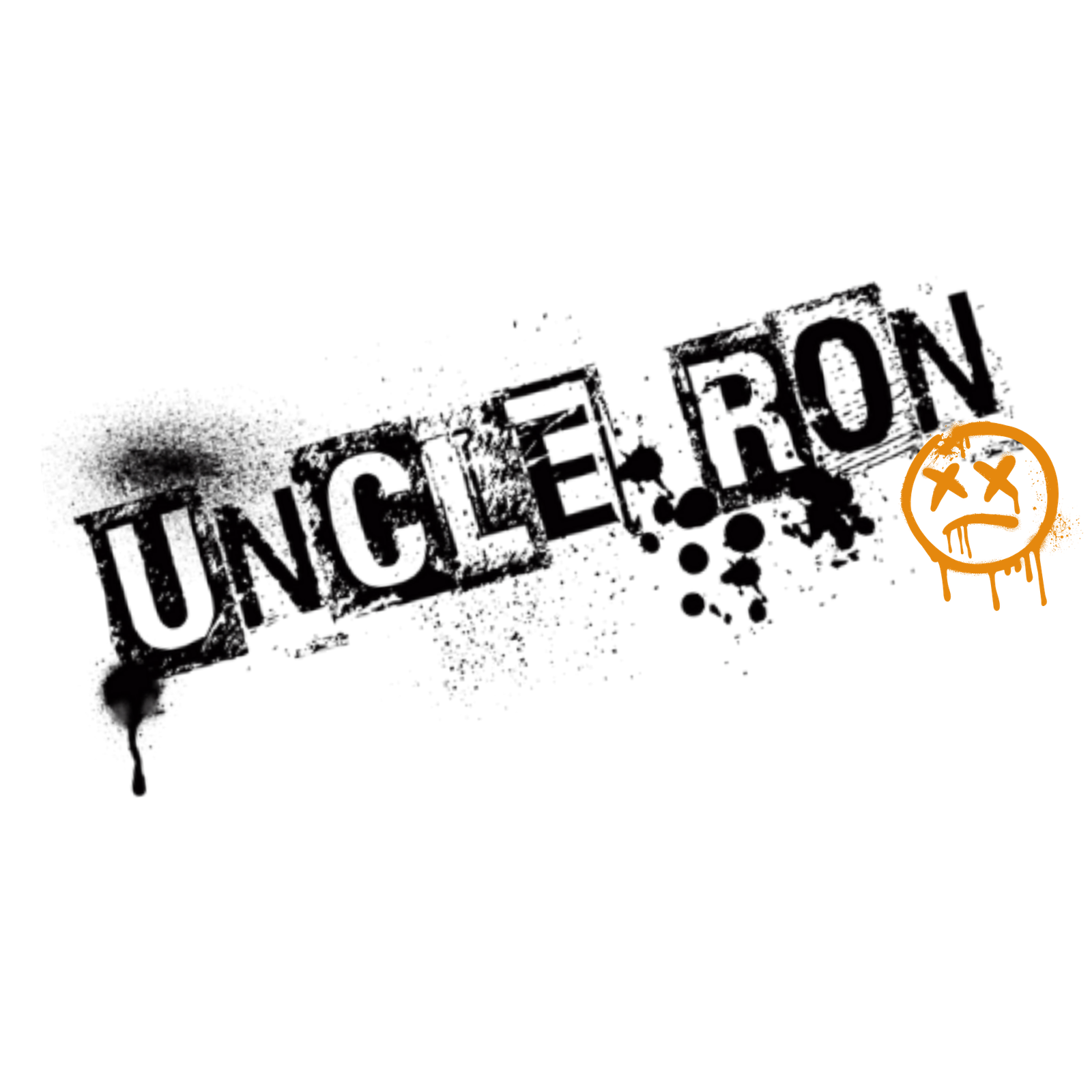 Uncle Ron Shop logo white orange