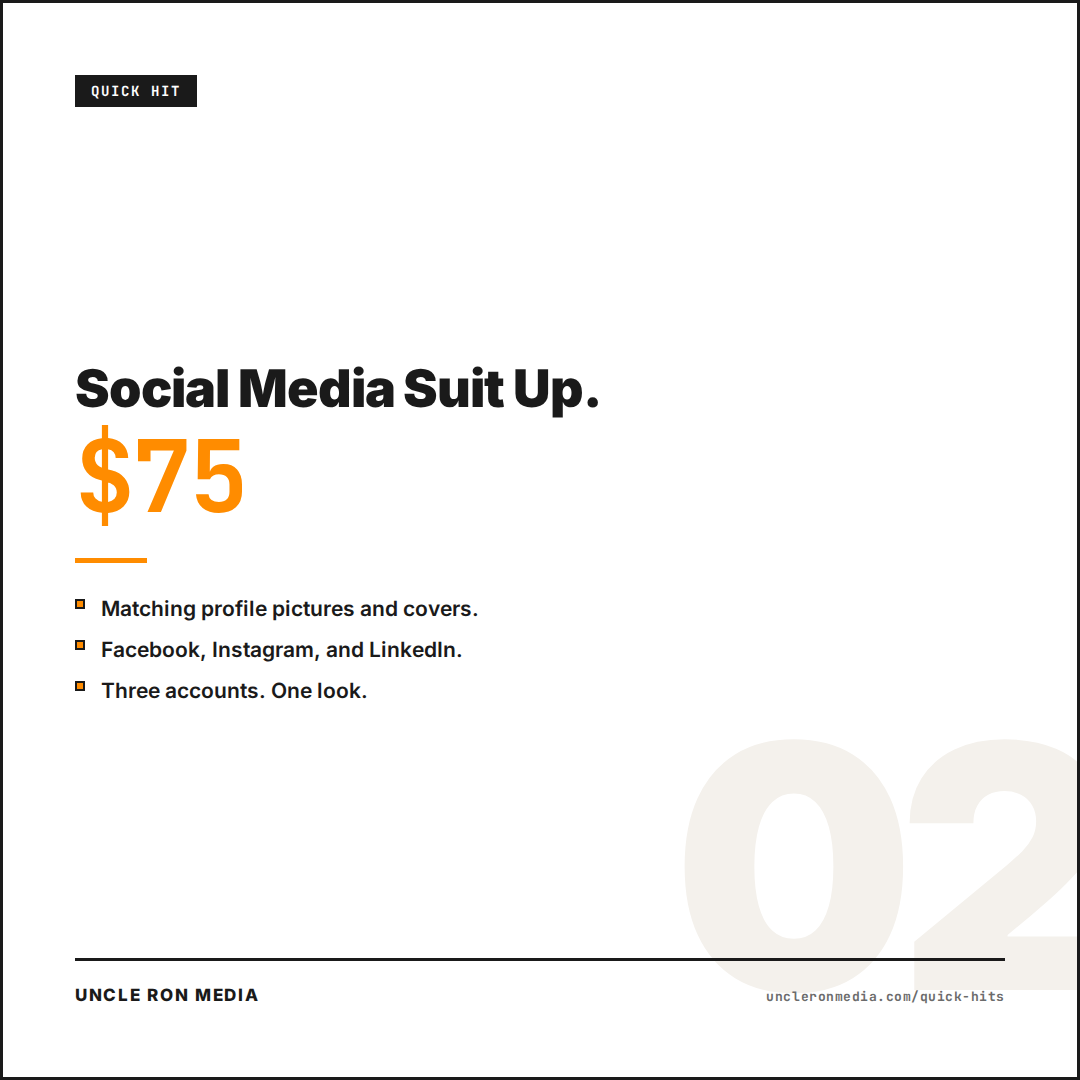 Social Media Suit Up, 75 dollars