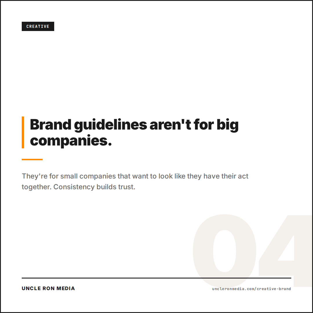Brand guidelines are not just for big companies