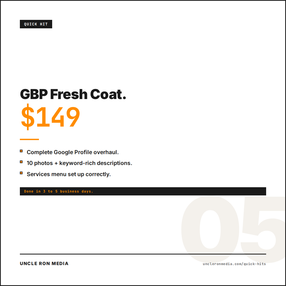 GBP Fresh Coat, 149 dollars