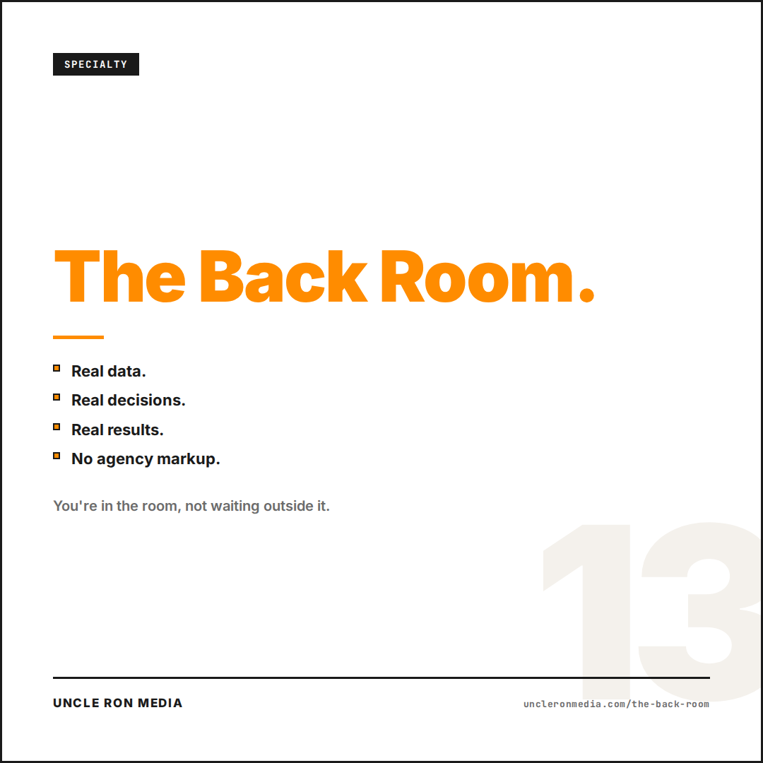 The Back Room: real data, real decisions, real results