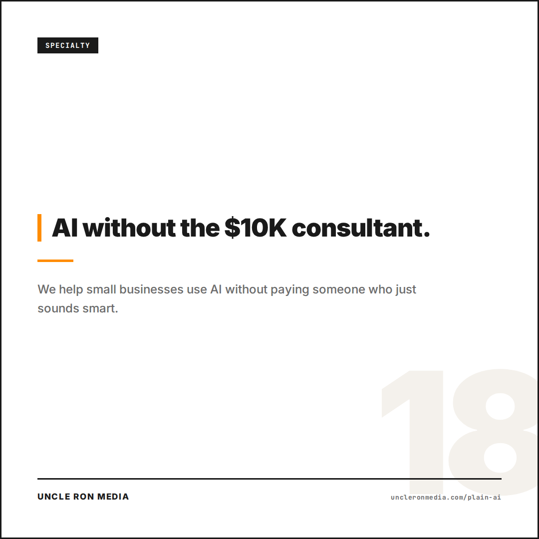 AI without the ten thousand dollar consultant